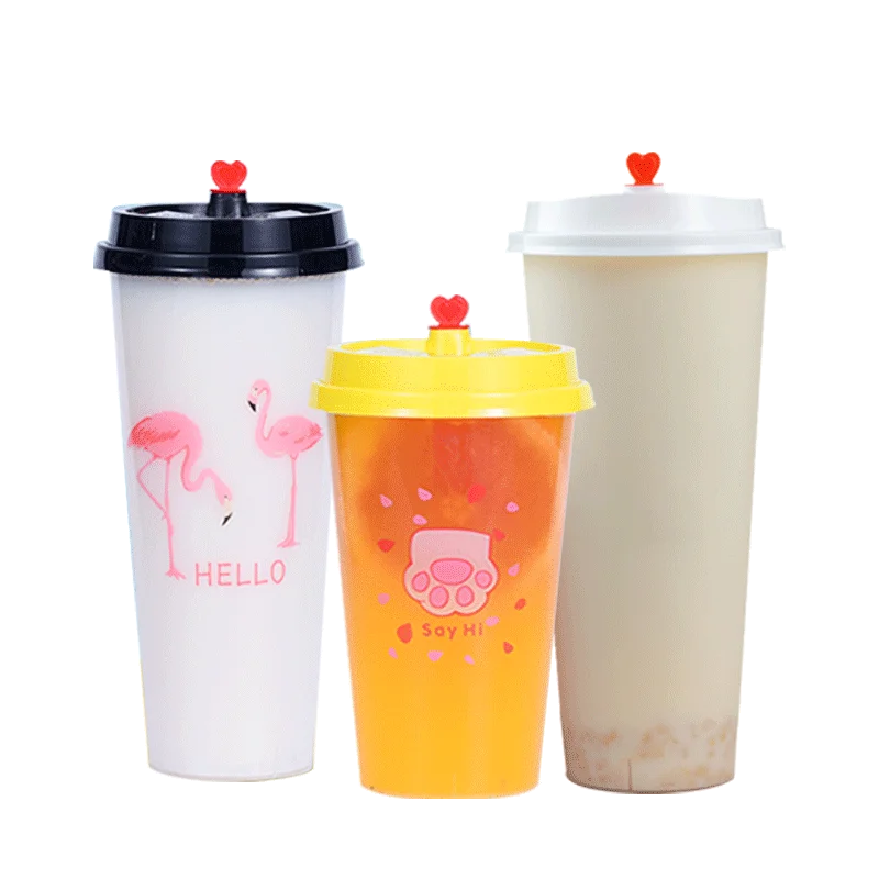 12oz 16oz Milkshake Bubble Tea Disposable Cup Wholesale Factory Hard Plastic Beverage Clear Plastic Cups