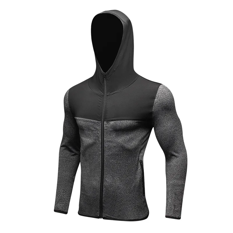 OEM Hot Selling Athletic Wear Clothing Men Blank Hoodies Outdoor  Men Hooded  Sport Running Coat Jacket