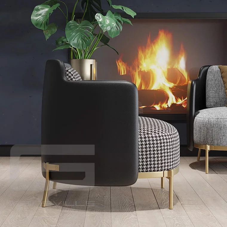 Modern Bauhaus Designer Leather Leisure Chair Comfort Single Seater Vintage Relaxing Chair