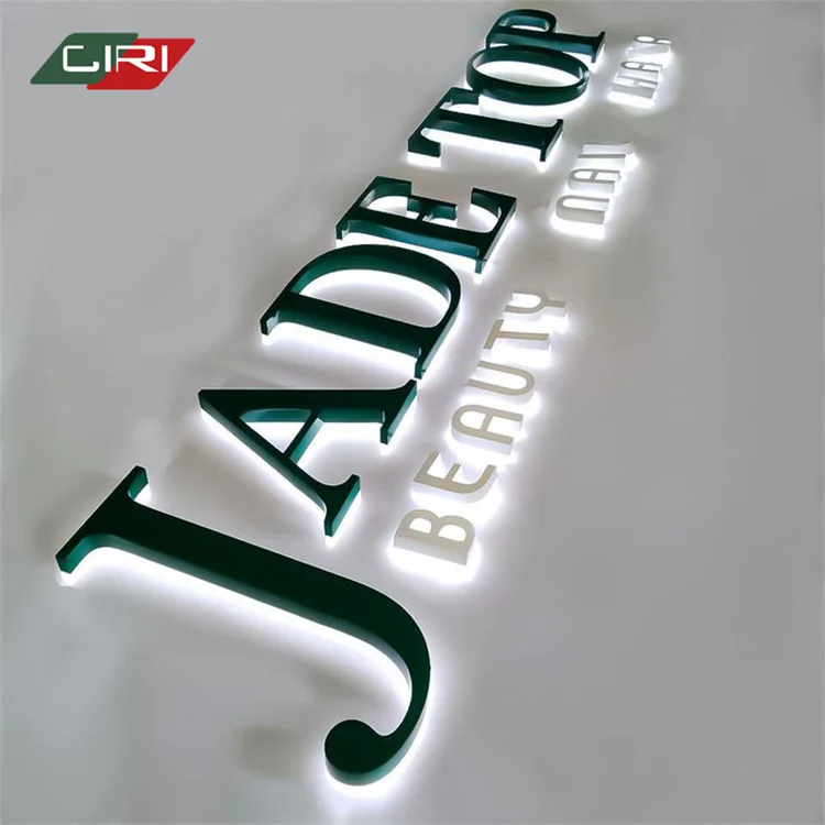 CIRI Modern Design Outdoor Led Storefront Sign 3D Frontlit Letter Advertising Name Board For Shop