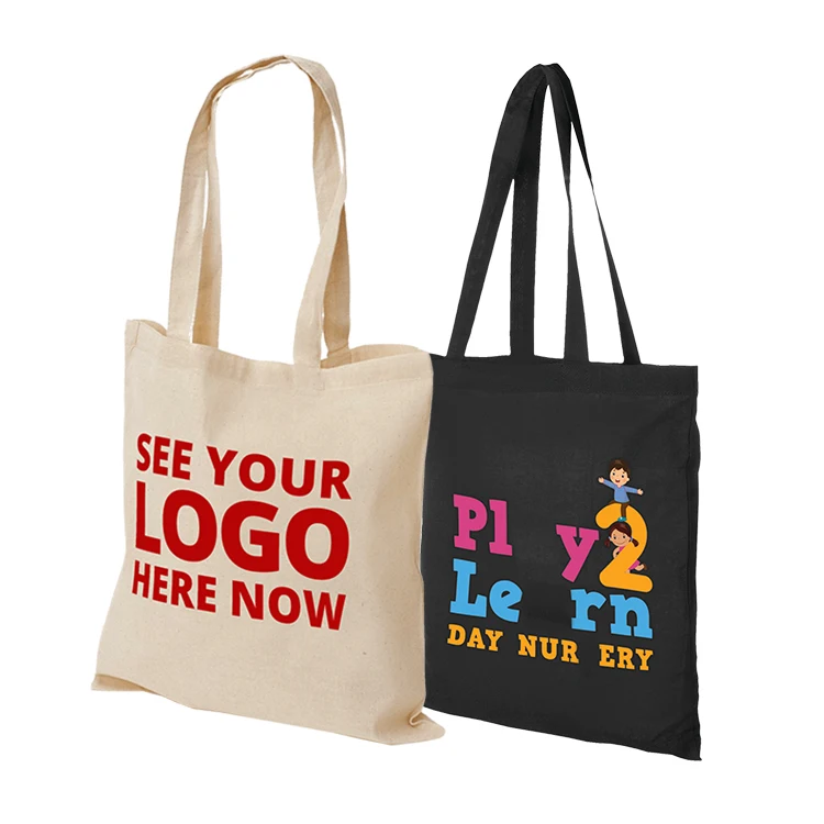 15X16,5X3,5 дюймов 8 унций пользовательская переработанная Сумка-тоут из хлопка для покупок