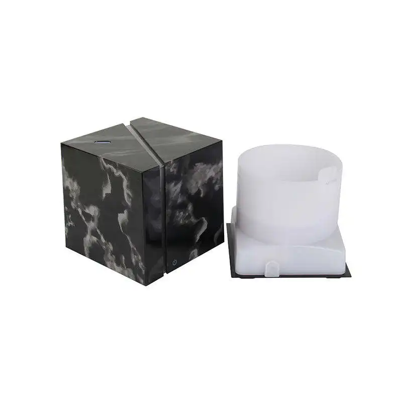 Hot Sale Portable 200ml Marble Grain Cube Essential Oil Home Use Diffuser Aroma Diffuser Ultrasonic Air Humidifier