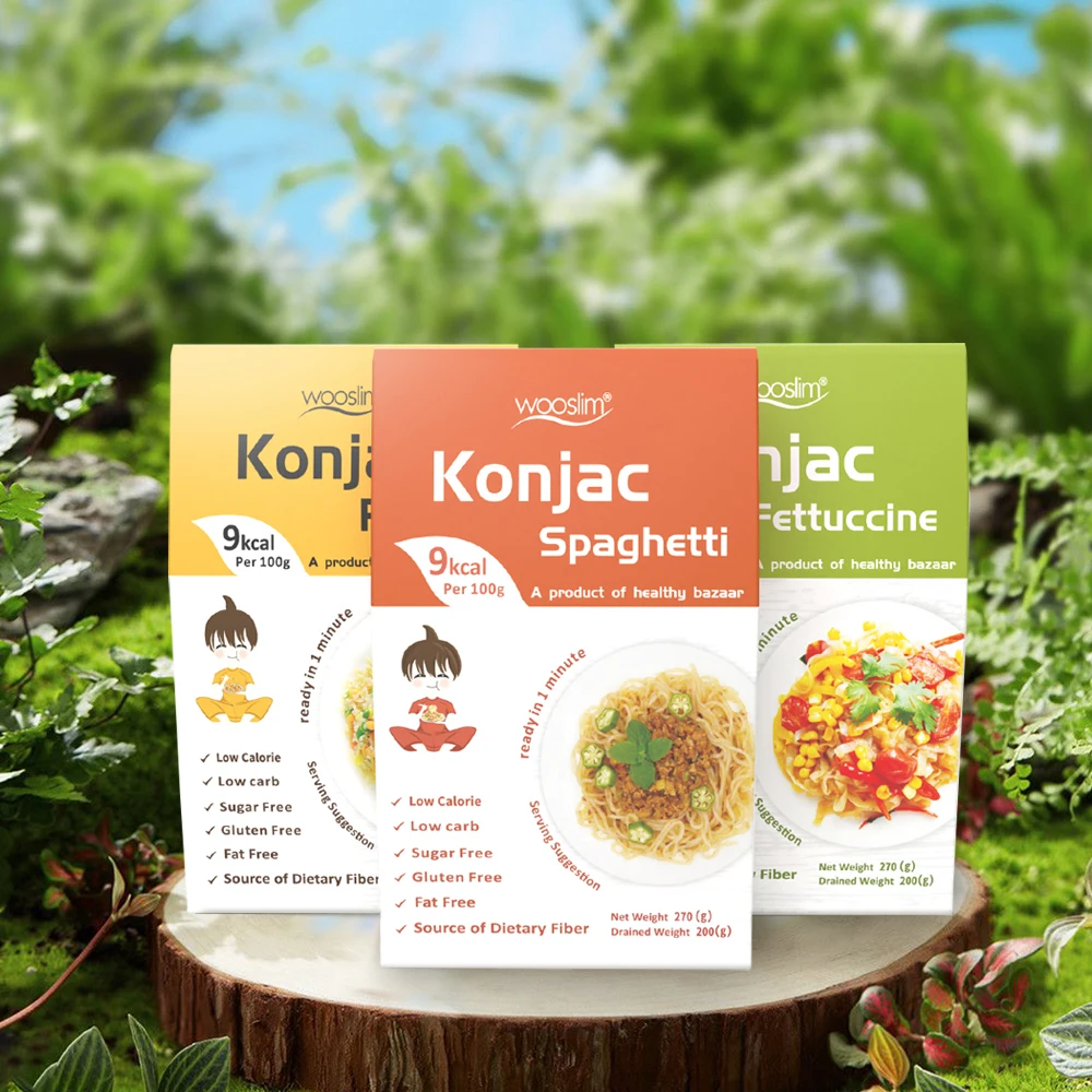 Private labels lose weight dry konjac noodles spaghetti Low calories Sugar free Shirataki Pasta for Halal food