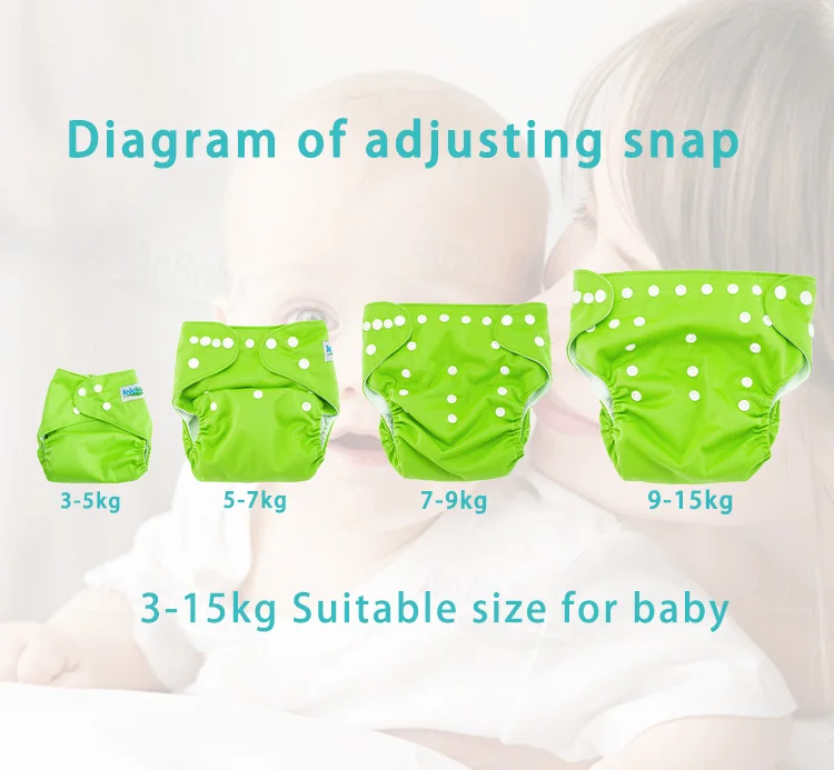 Custom Cloth nappies Washable Wholesale Adjustable Baby Cloth Diapers Reusable For Boys And Girls