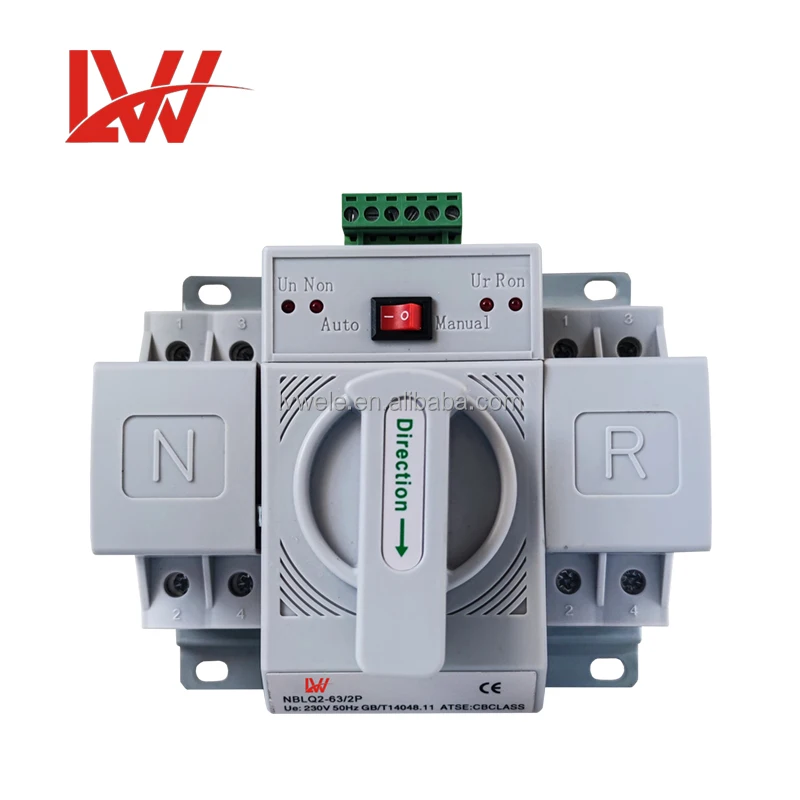 63a 3p 4p ats dual - power supply cb class type for generator automatic transfer switch