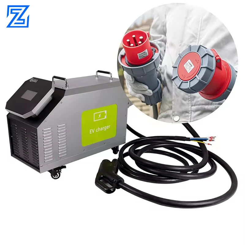 Fast EV Charging Station 30KW Portable DC Charger for Electric Car CCS2 European Standard on the Road