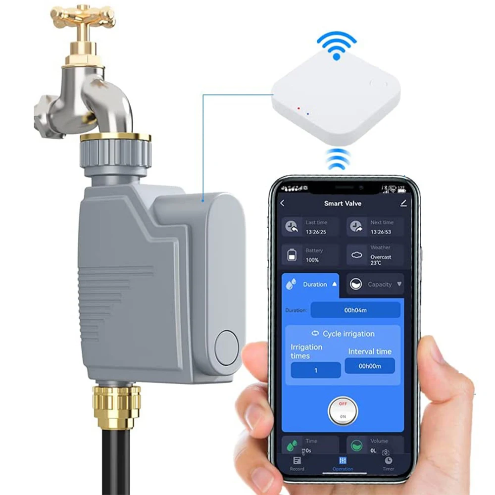 Умный таймер для воды Rehent Tuya Zigbee с Wi-Fi орошения концентратором совместим Alexa и Google Assistant