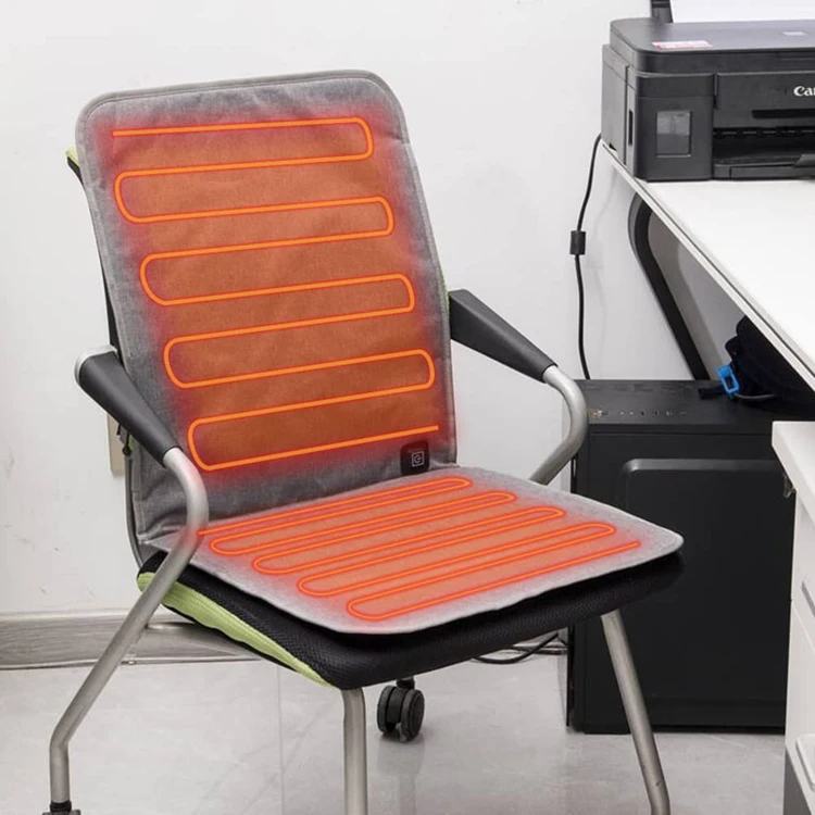 USB Heated Seat Cushion  Large Heating Area Warmer Seat Cover Therapy Heating Pad For Office Chair