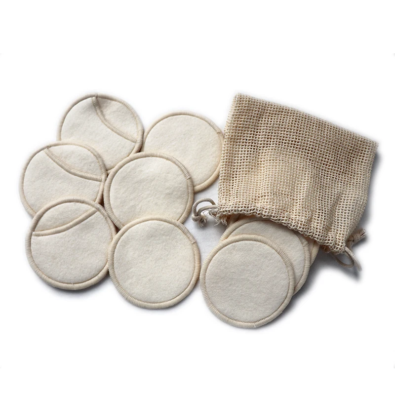 Высококачественная Экологически чистая Нетоксичная многоразовая конопляная хлопковая круглая подушка для макияжа лица с сумкой