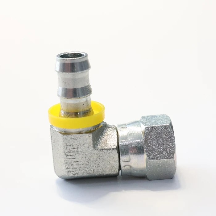 90 Degree Elbow Steel JIC Swivel Push-on Hose Barb Fitting Hydraulic Hose Fittings