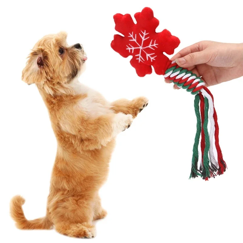 Cat Chew Toys Christmas Tree Molar Cotton Rope Funny Cat Teaser Toy Clean Mouth Kitten Play Toys Pet Supplies Accessories