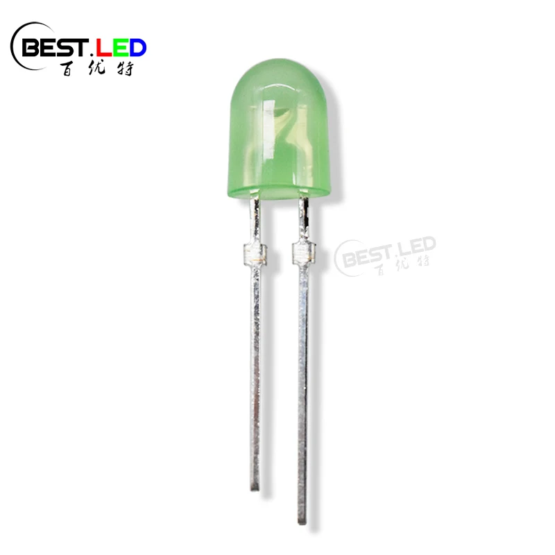 Высокояркий 520 нм 525 530 светодиод с пробкой зеленый рассеянный овальный светодиодный Диод 5 мм Овальный свет
