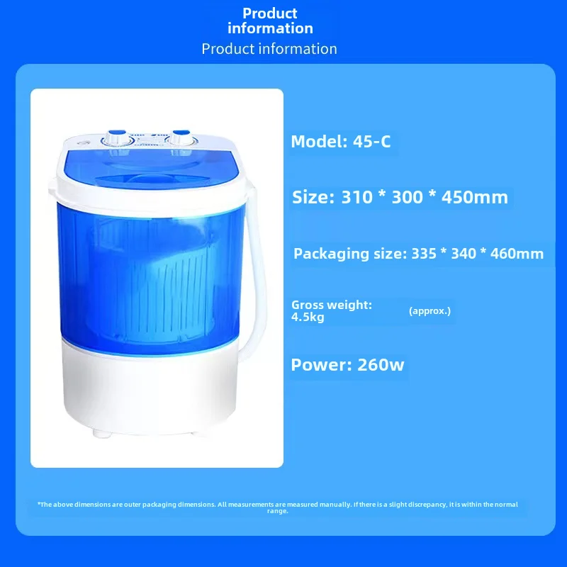 Semi-Automatic Integrated Mini Washing Machine Multifunctional Shoe Washer for Home Use