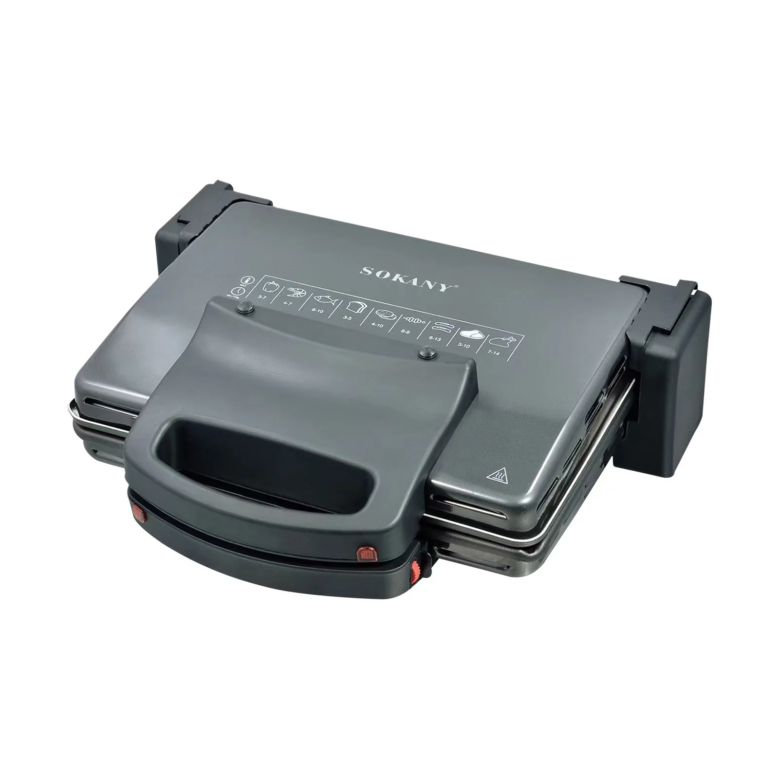 Electric commercial Panini Press Grill Sandwich Maker Non-Stick Coated Plates, Opens 180 Degrees for Panini Maker