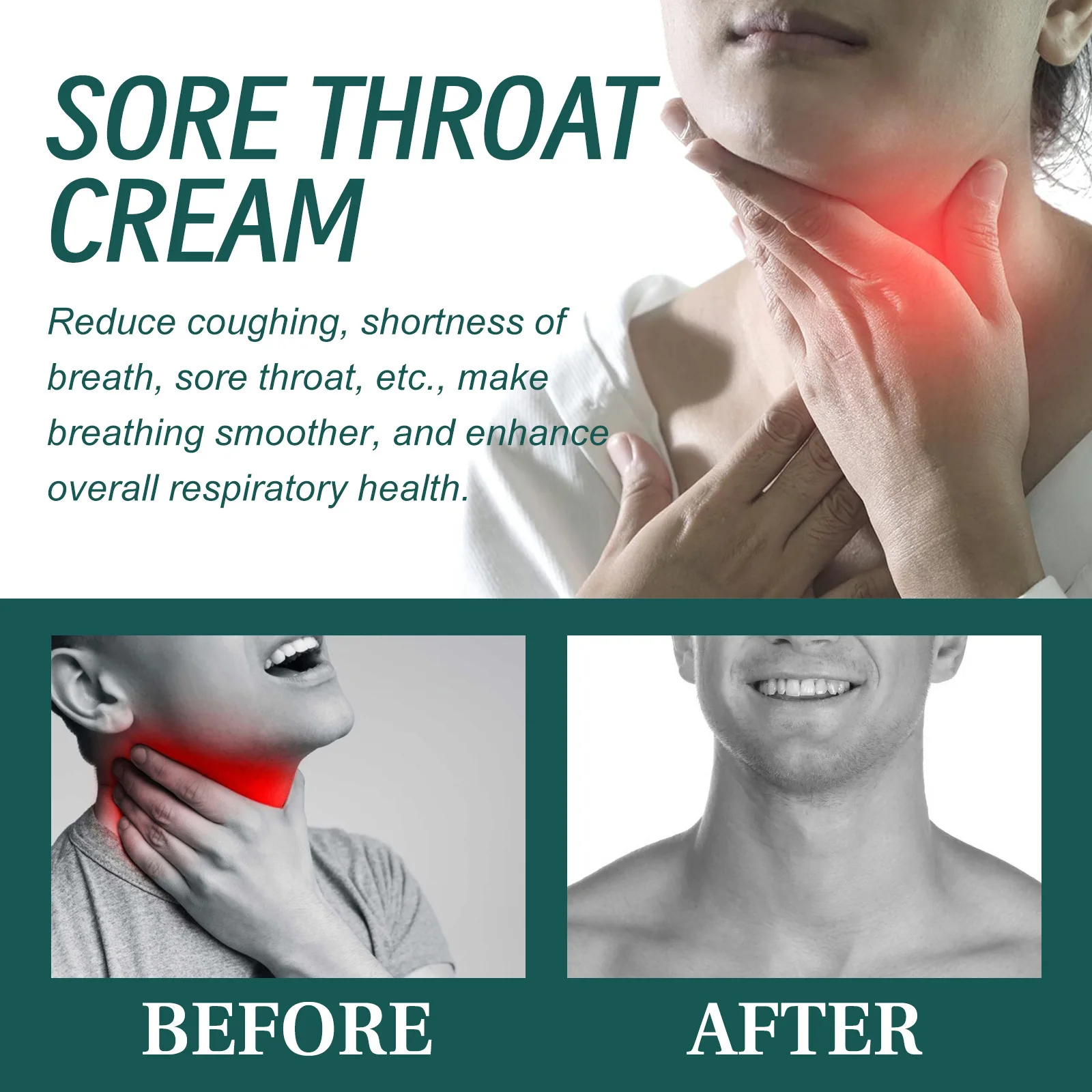 OEM Sore Throat Relief Topical Ointment Herbal Throat Itchy Treatment Cream Cough Soothes Sore Throats Ointment Pharyngitis Care