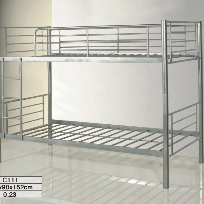 iron steel metal bunk bed / single / twin / full   / queen   / king size /heavy duty bedroom furniture mattress