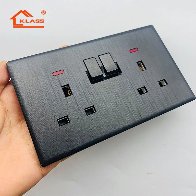 OEM UK двухполюсный Электрический настенный выключатель питания и электрические розетки 13 а