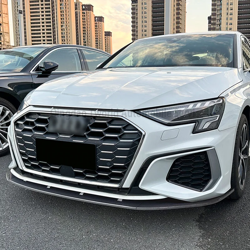 Three-section universal car lip for Audi A3 8Y S3 2021+ ABS easy install Audi A3 8Y S3 2021+  car lip front bumper
