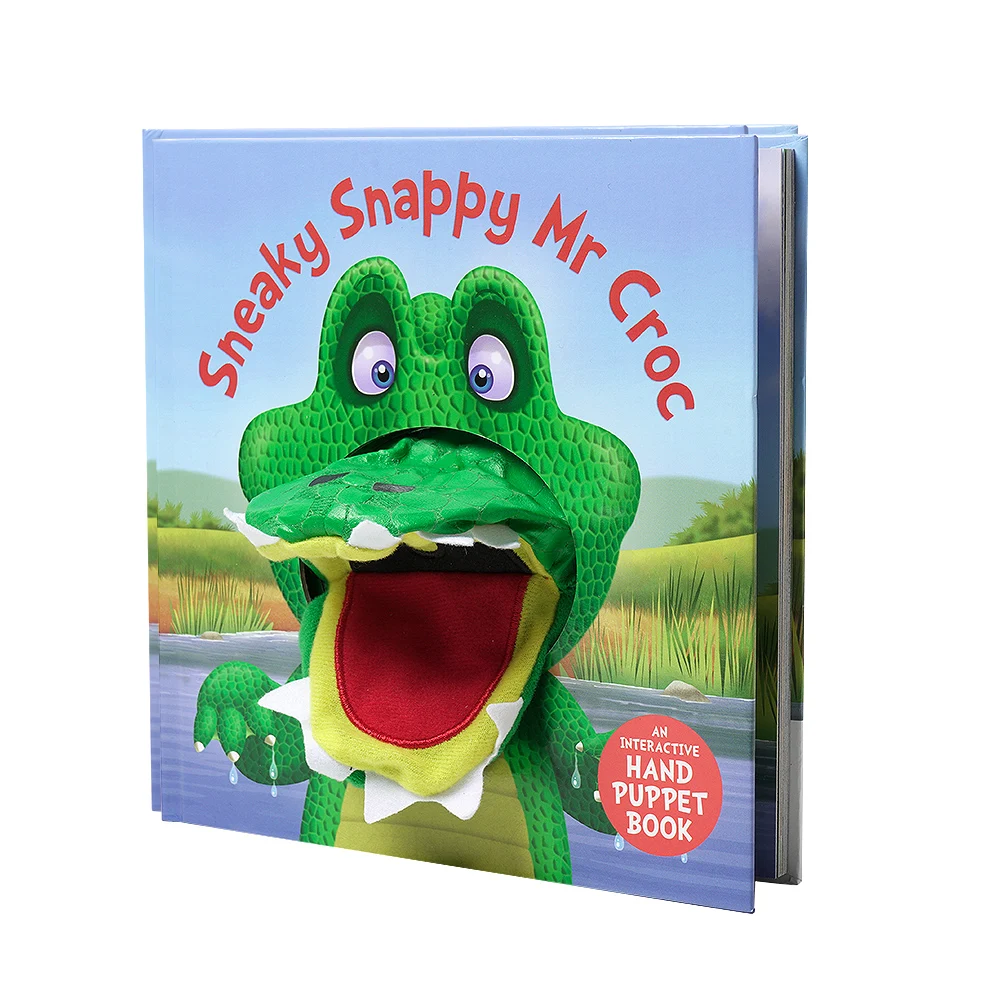 High Quality Cute Finger Puppet Book Activity Board Book With Embroidered Animal Dolls for Baby