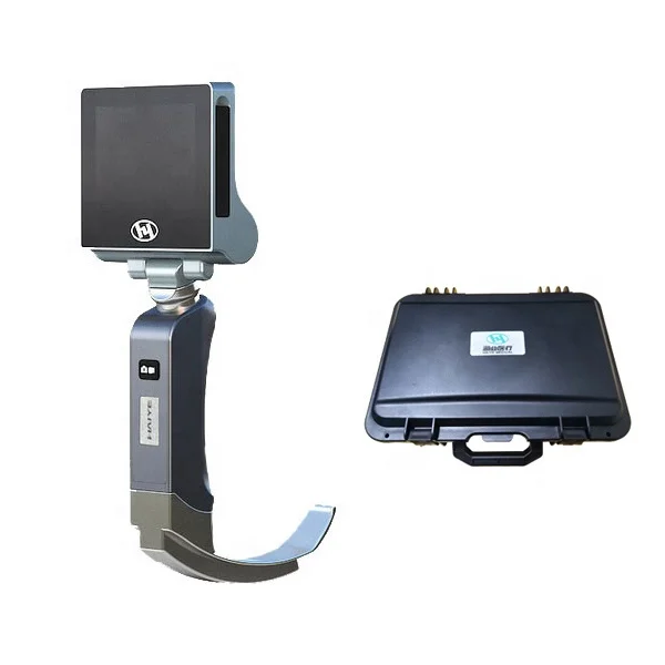 Haiye Medital Popular Portable Reusable Video Laryngoscope USB EMS Videolaringoscopio with 6 Metal Blades