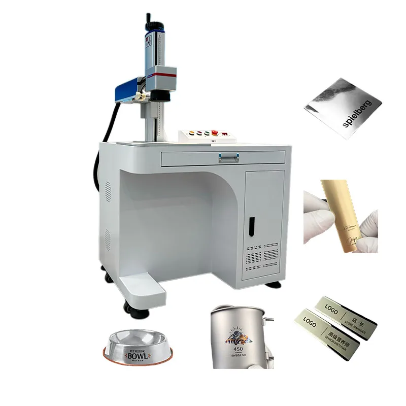 2024 Desktop 20W 30W 50W 3D Fiber Laser Marking Machine For Jewelry Ring Necklace Metal Steel Laser Marker