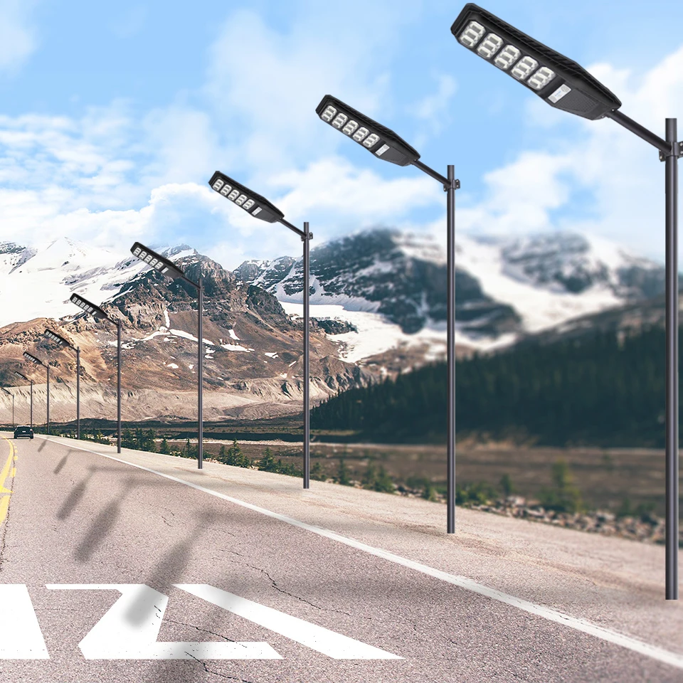 Commercial Outdoor Ip65 Waterproof Streetlight 100 200 300 w Integrated All In One Induction Led Solar Street Light