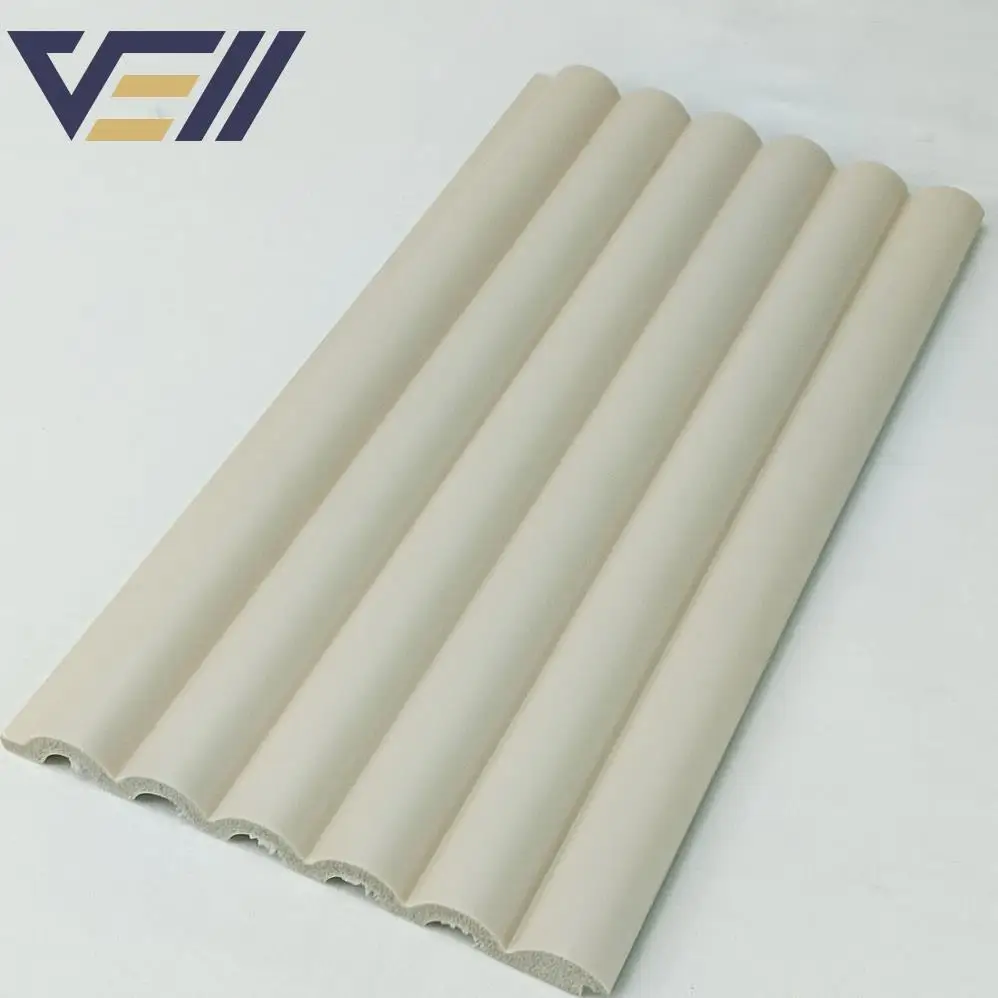 Factory Indoor Other Pvc Wpc Sound Proof Wave Fluted Design Acoustic Marble Led Ps Wall Panels