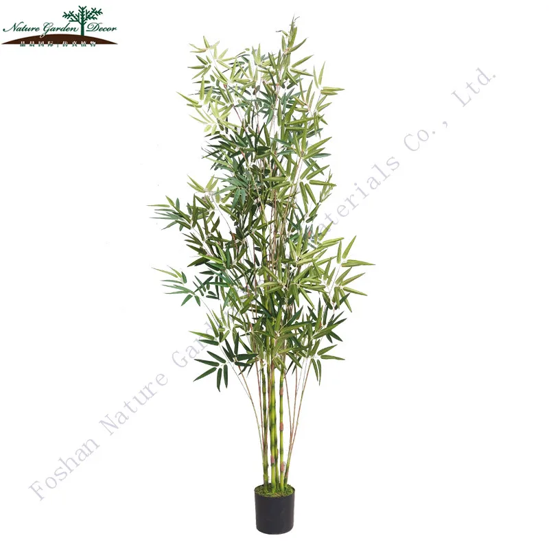 Large Indoor Showroom Artificial Trees Bamboo Leaves Plant