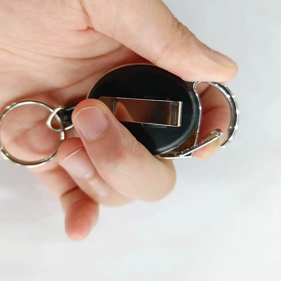 Retractable Keychains Custom Print Heavy Duty Retractable Keychains Ring Holder Set Retractable Badges Reel Clip Steel Wire Rope
