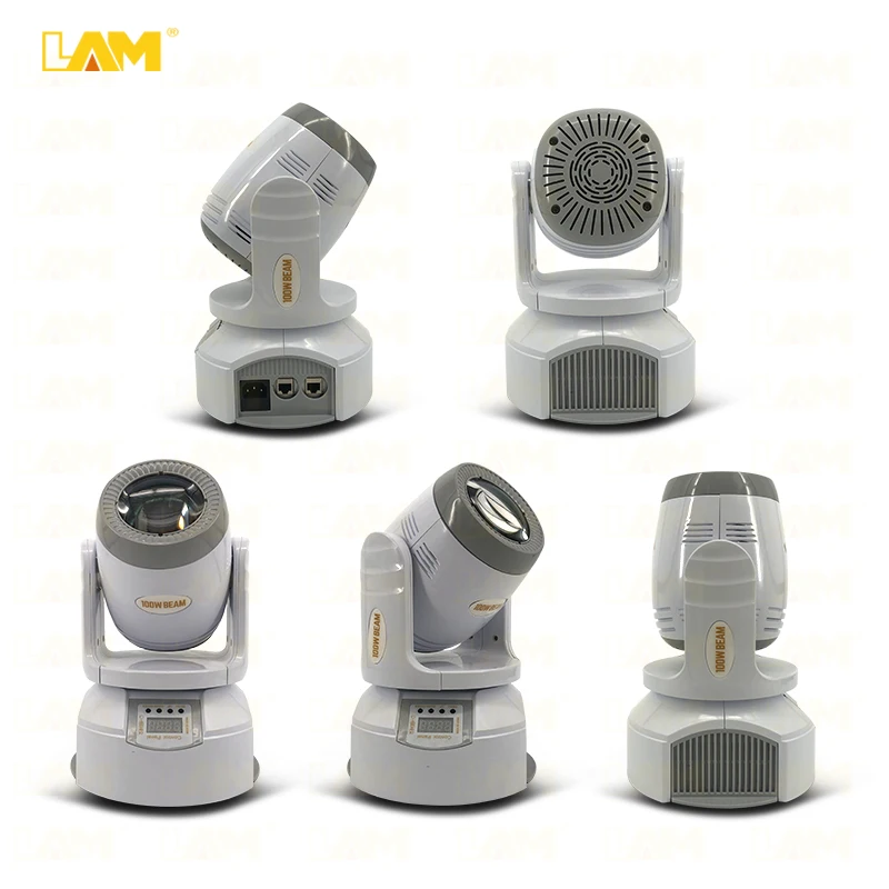 White Housing 100W Led Spot Moving Head Light Ceiling Type Beam Led Disco Mini Moving Head for Wedding Party Dj Shows Disco Bars