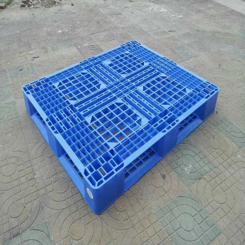 1300 * 1100 * 140 Mm Injection-molded Plastic Solid Single Side Black Nestable Plastic Pallet For Exports