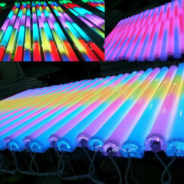 Colorful Contour Digital Tube Full Color Marquee Lighting Outline Billboard Facade Lamp Building Wall