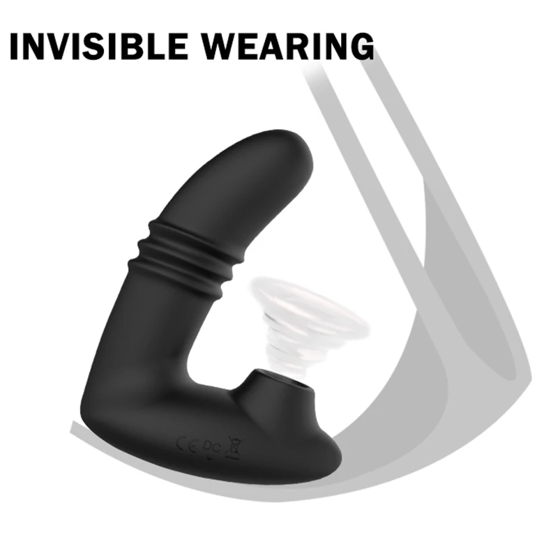 Retractable thrusting double vibration male female adult masturbation prostate massager G-spot Massage anal plug adult toy