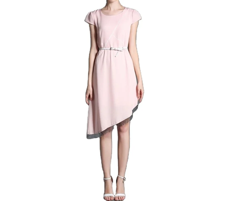 
OEM ODM Georgette Asymmetric Hemlines Women Dresses 