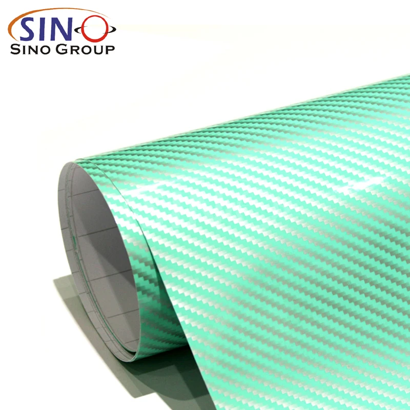 1.52x28M/5X91FT Air Bubble Channel 2D 3D 4D 5D 6D 7D Gold-Black High Glossy  Big Texture Carbon Fiber vinyl Foil For EOS