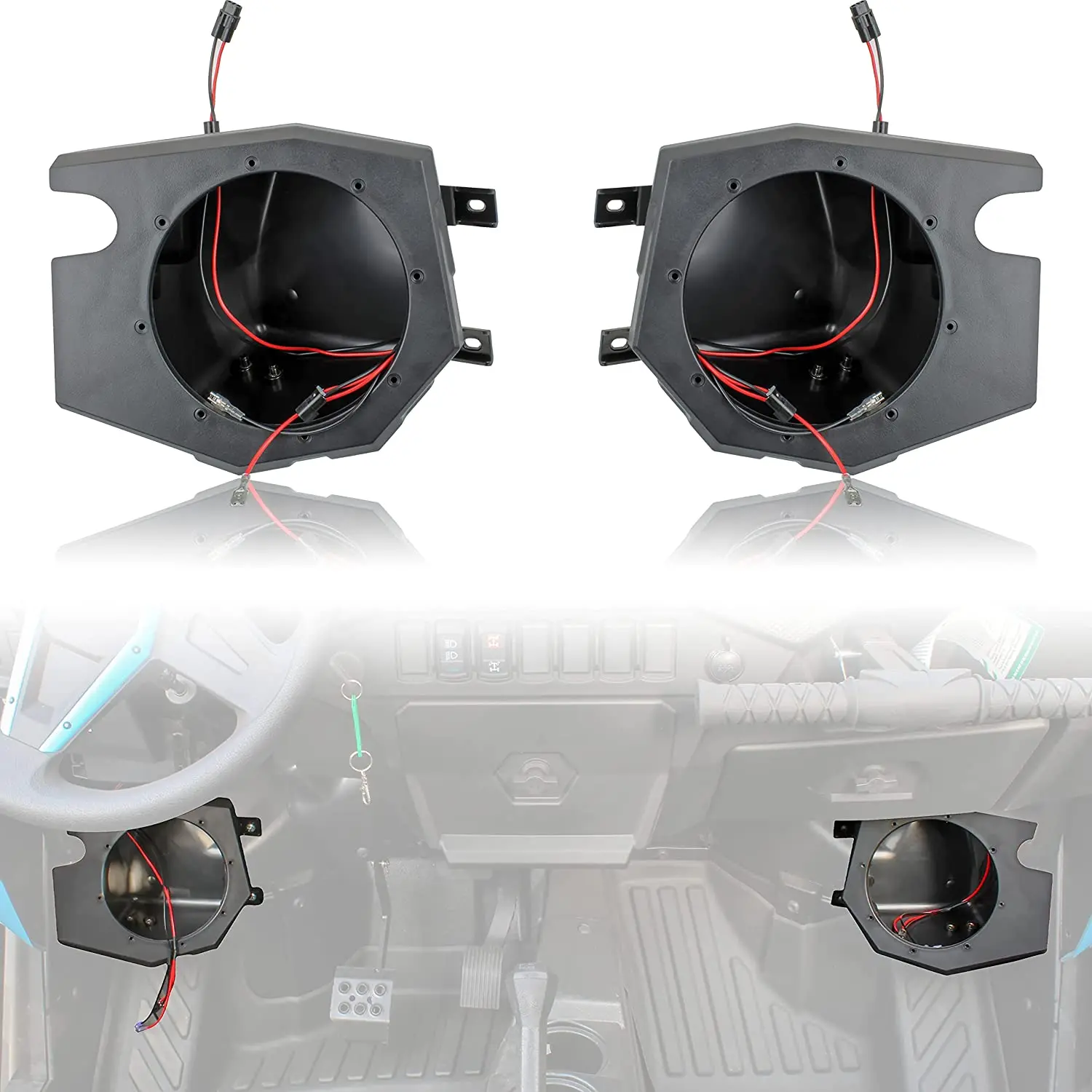 Kick Pod Brackets for RZR XP 1000, SAUTVS Speaker Mount Front Kick Panels for Polaris RZR XP 1000 XP4 Turbo Dynamix 2014-2021