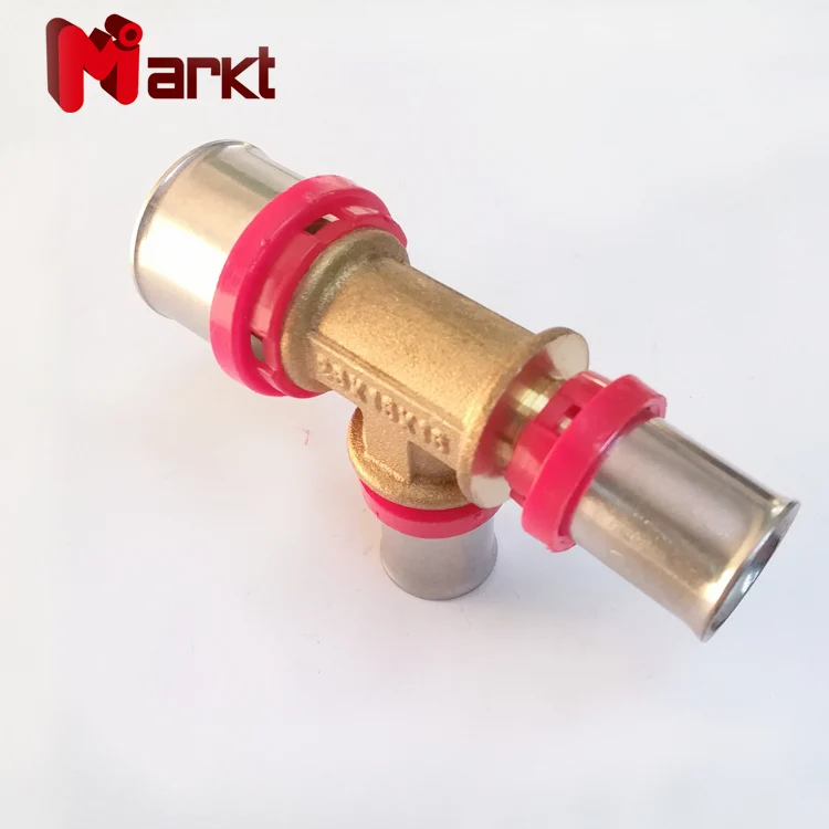High Quality Wholesale Pex-Al-Pex Multilayer Composite Pipe Brass Press Fitting with Th Jaws