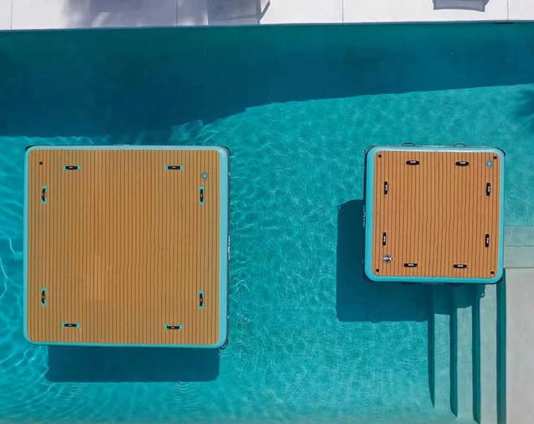 high quality yacht dock leisure island inflatable fishing/swimming platform floating water platform for sea