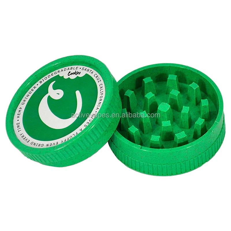 
New Arrival Cheap Price 2 Layers Cookies Grinders Biodegradable Eco-friendly Tobacco Grinde 