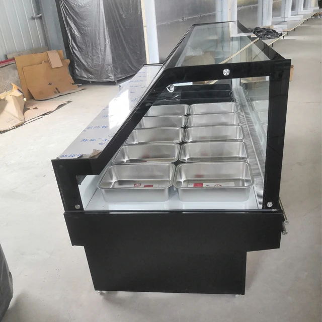 Supermarket Meat Display Chiller Commercial Deli Meat Display Fridge