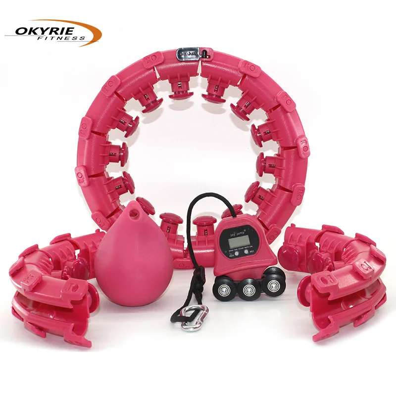 OkyRie fitness Hoop sport Hot Sale Auto-Spinning Hoop Detachable Ring Smart Counting hoola hoop with Exercise Ball