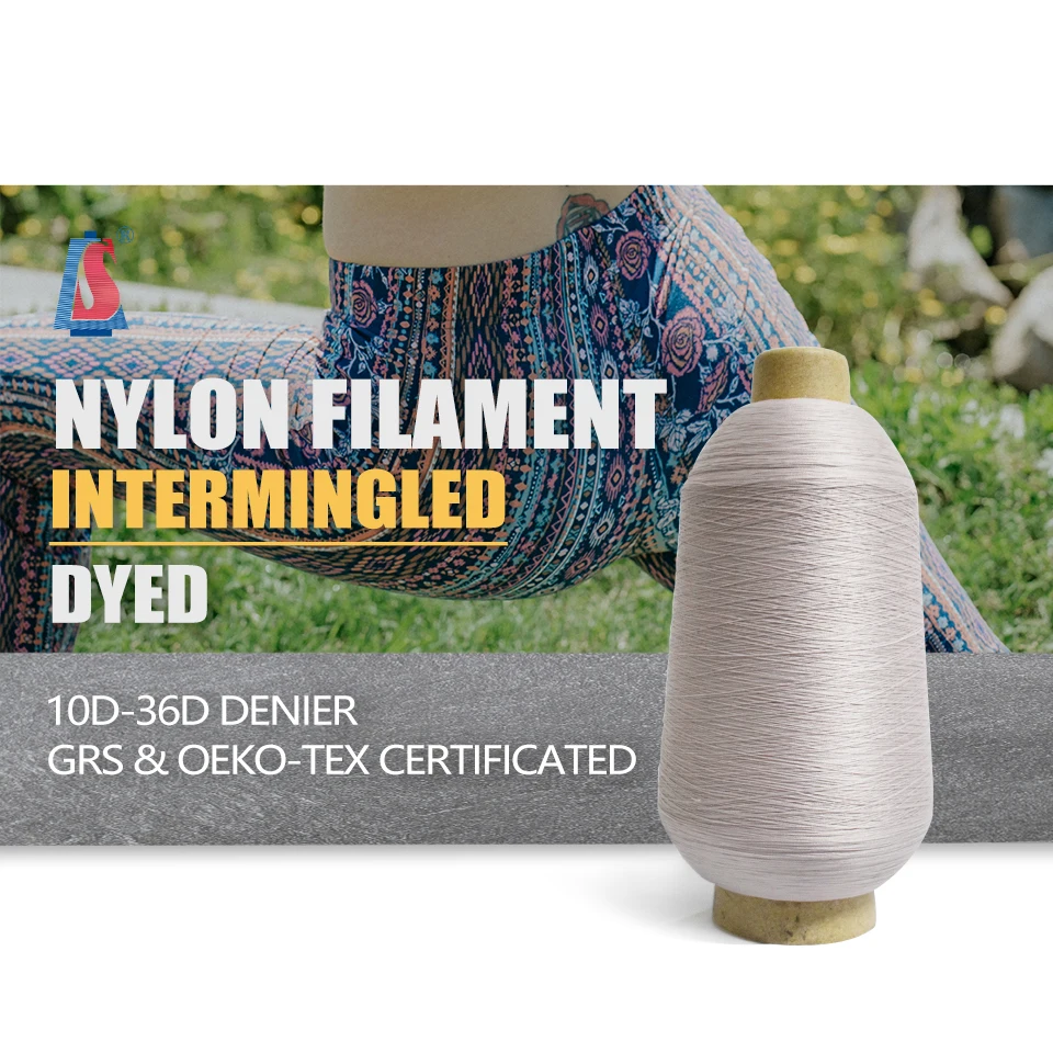 SALUD STYLE Nylon textured yarn Per Kg low breakage 100D/2 Nylon 6 Textured Yarn dyed colorful 70/24/2 nylon high stretch yarn