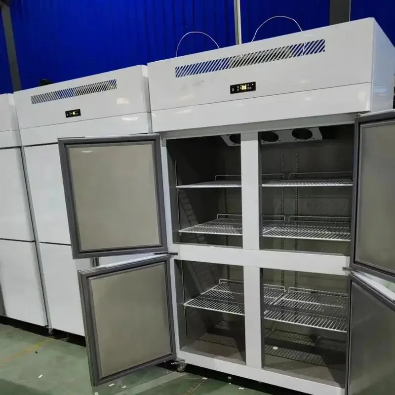 4 Doors Stainless Steel Freezer Commercial Kitchen Freezer Fridge Refrigerator Meat Fan Forced Freezer For Restaurant