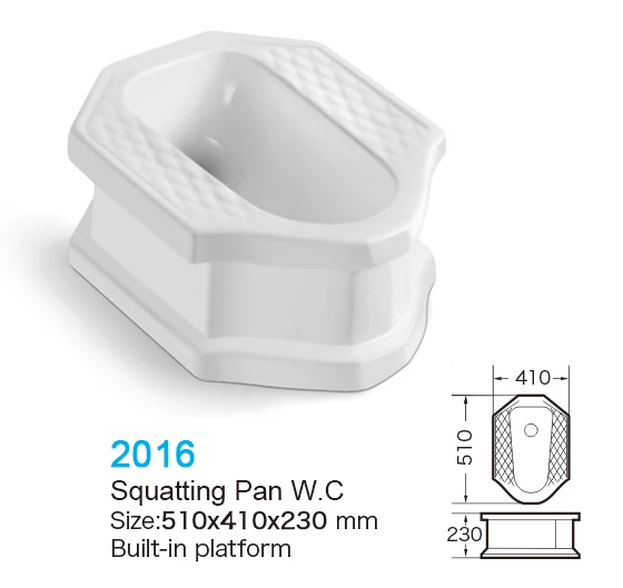 Hot Selling Factory Wholesale Good Quality Sanitary Ware Bathroom White Ceramic Squatting Pan WC Toilet