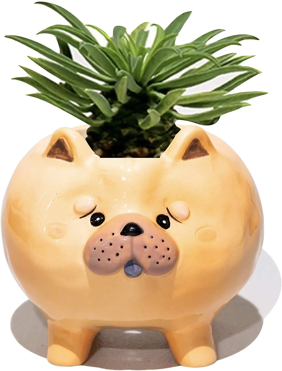 Animal Succulent Plant Pots, Buymax Mini Doggy Shape Succulent Planter Handmade Ceramic Plant Pot - Cute Dog Planter for Plants