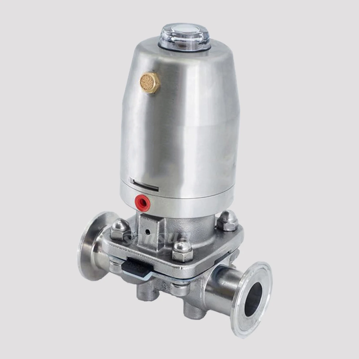 Санитарный зажим клапана диафрагмы SS304/316L с регулирующей головкой из нержавеющей стали