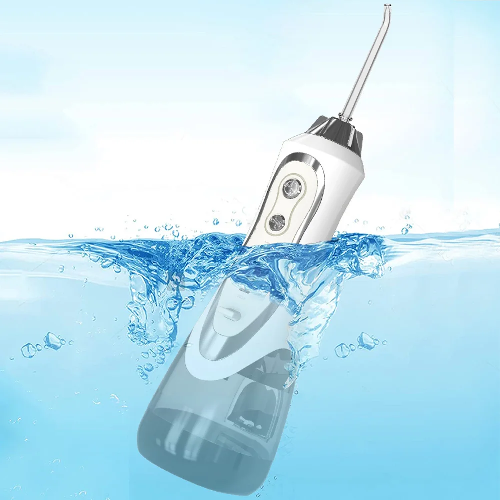 Amazon Logo Custom Portable Travel Cordless Sonic Fusion Waterpik Toothbrush Oral Irrigator Water Flosser