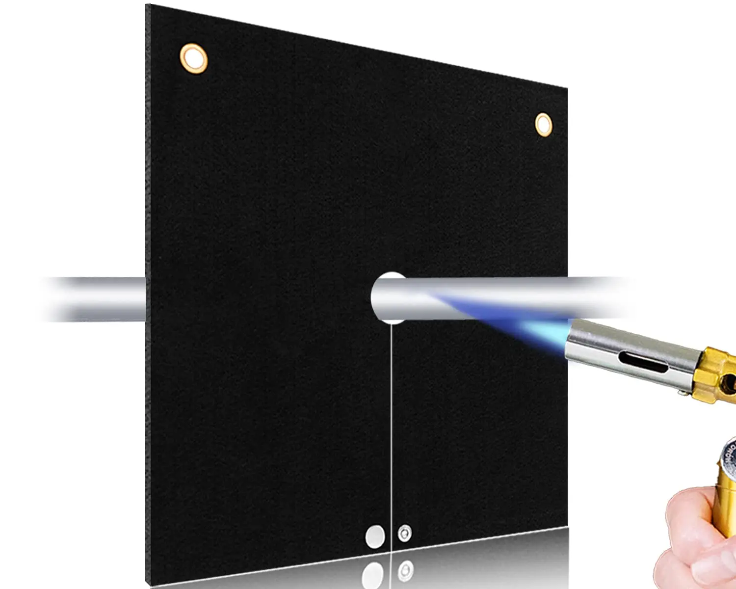 Welding Blanket Fireproof Heat Shield Mat Flame Protector Pad Solder Plumbing Hole Propane Torch