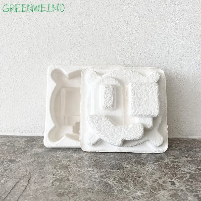 Customized High Quality Compostable Biodegraded Bagasse Protective Molded Pulp Packaging For Electronics