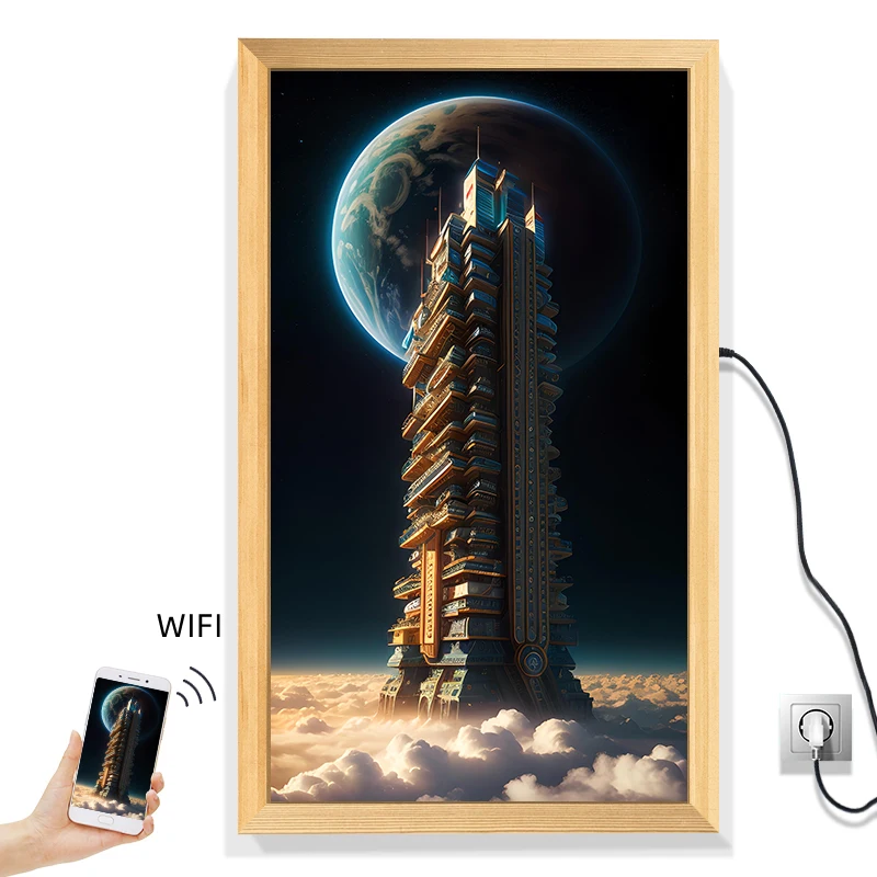 Глобальный Бестселлер GPX 21 5 32 43 55 65 75 86 дюймов цифровая фоторамка LED NFT Wi-Fi настенный экран цифровое искусство